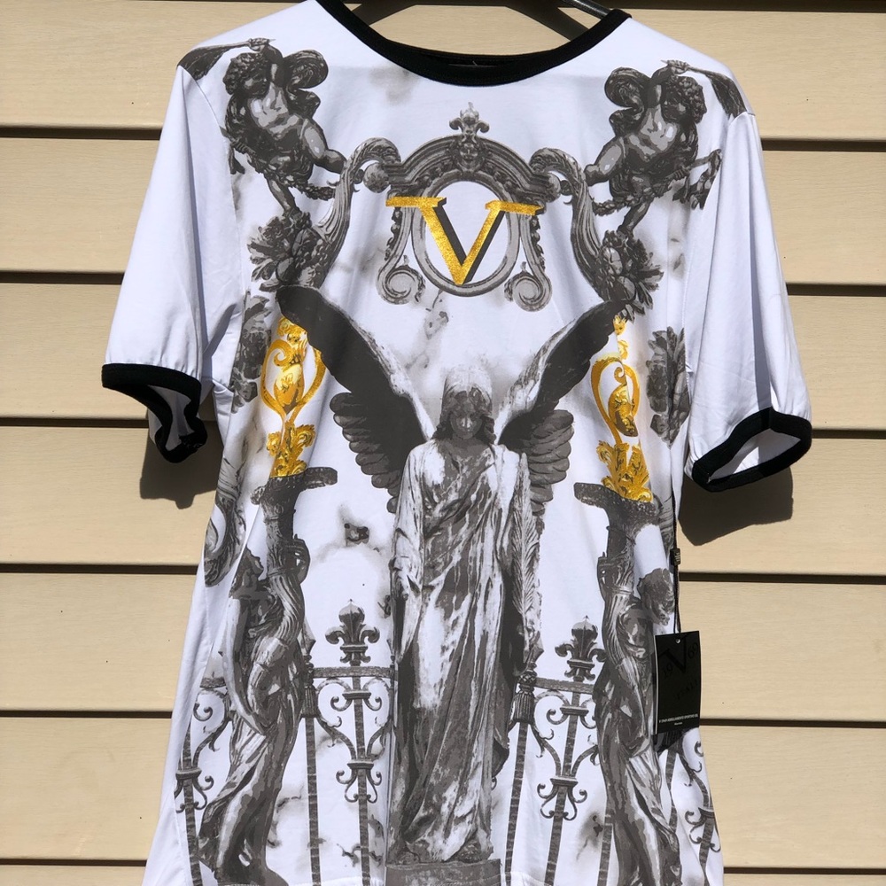 NEW Italia - Angelic Art White T Shirt Size L